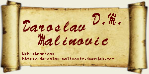 Daroslav Malinović vizit kartica